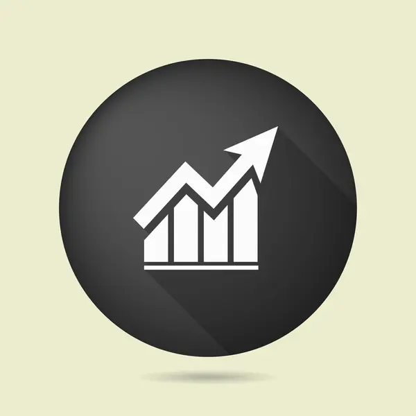 Pictograma de gráfico com seta . — Vetor de Stock