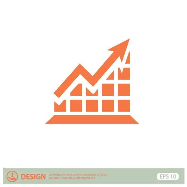 Pictografía del icono del gráfico — Archivo Imágenes Vectoriales