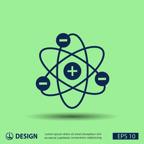 Pictogramme de l'icône atome — Image vectorielle