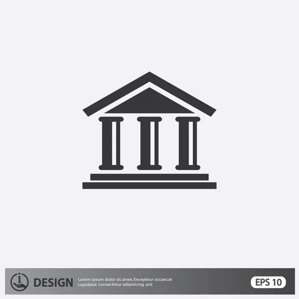 Pictograph of bank icon — Stock Vector