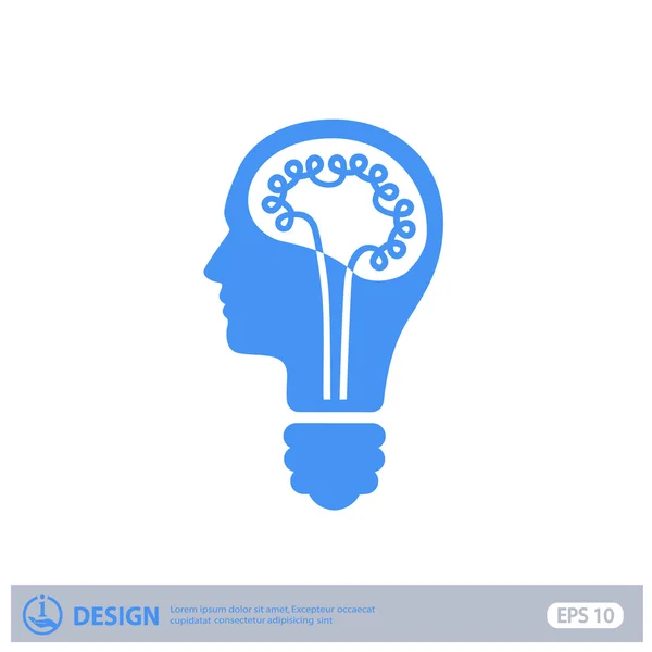 Пиктограф концепции лампочки — стоковый вектор