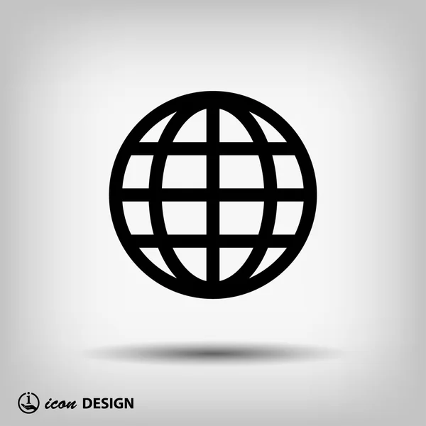 Pictogramme de la silhouette du globe — Image vectorielle