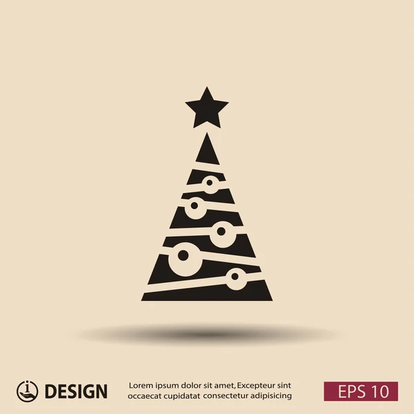 Pictograph van kerstboom — Stockvector