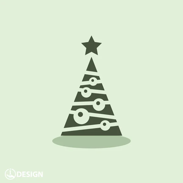 Pictograph of christmas tree — Stock Vector