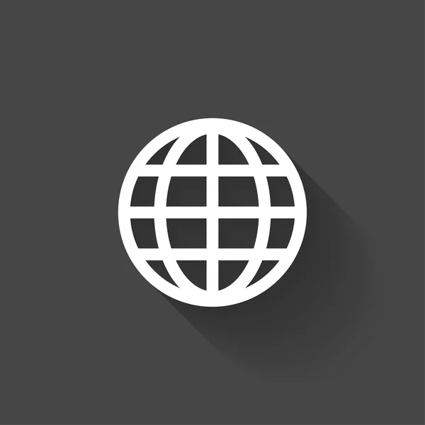 Pittogramma della silhouette del globo — Vettoriale Stock