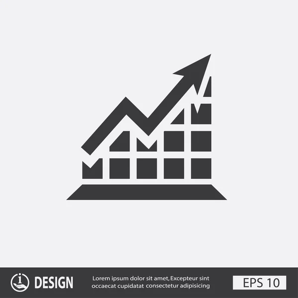 Pictografía del icono del gráfico — Archivo Imágenes Vectoriales