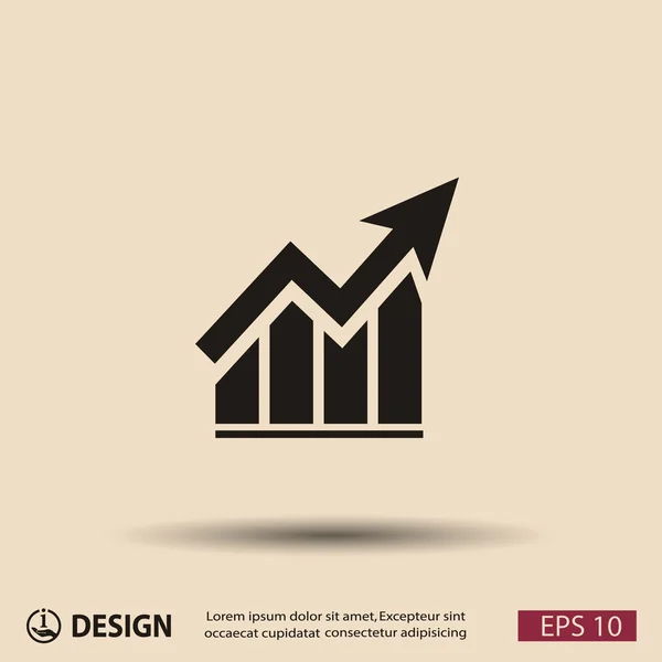 Pictograph Graph med pil. — Stock vektor