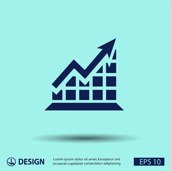 Pictografía del icono del gráfico — Archivo Imágenes Vectoriales
