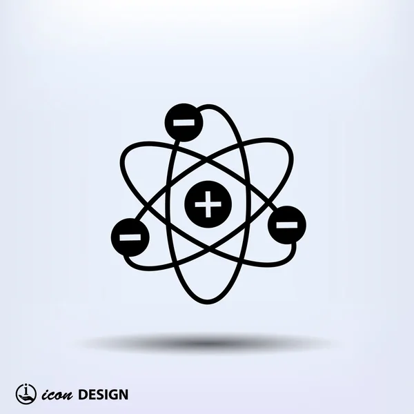 Pictograph of atom icon — Stock Vector