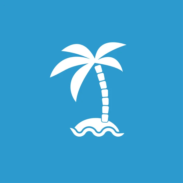 Pictografía de isla con palmera — Archivo Imágenes Vectoriales
