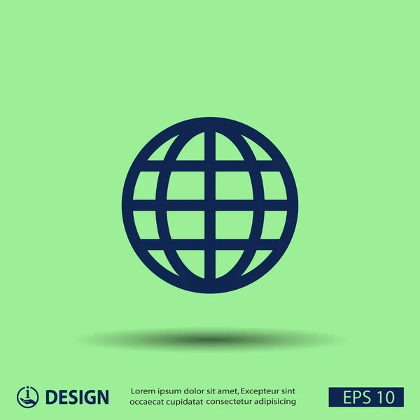 Pictograph van wereldbol icoon — Stockvector