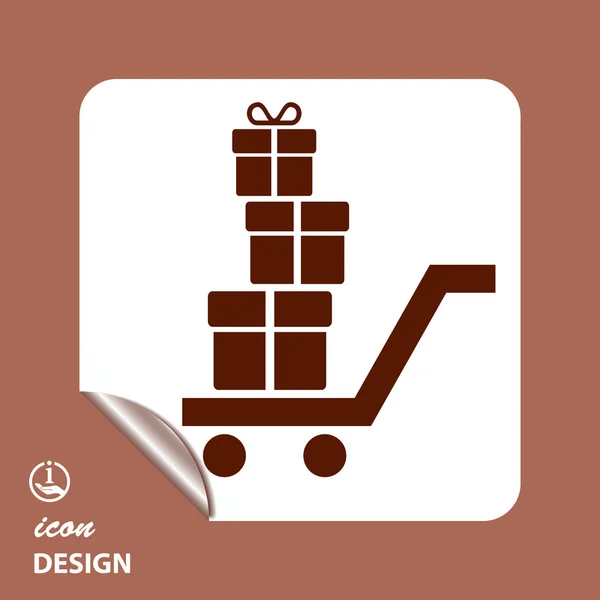 Pictogramme de l'icône cadeaux — Image vectorielle