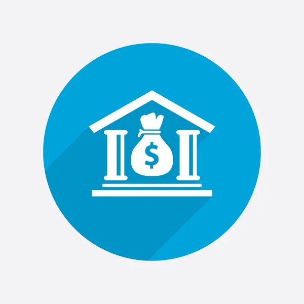 Ikona budova banky — Stockový vektor