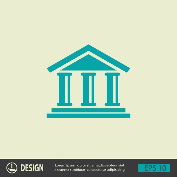 Pictogramme de l'icône bancaire — Image vectorielle