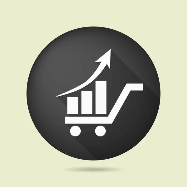 Pictografía de gráfico con flecha — Archivo Imágenes Vectoriales