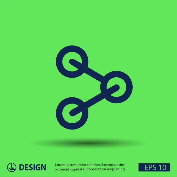 Pictogramme de l'icône de partage — Image vectorielle