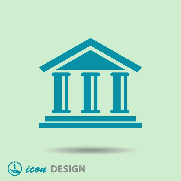 Pictograph of bank icon — Stock Vector