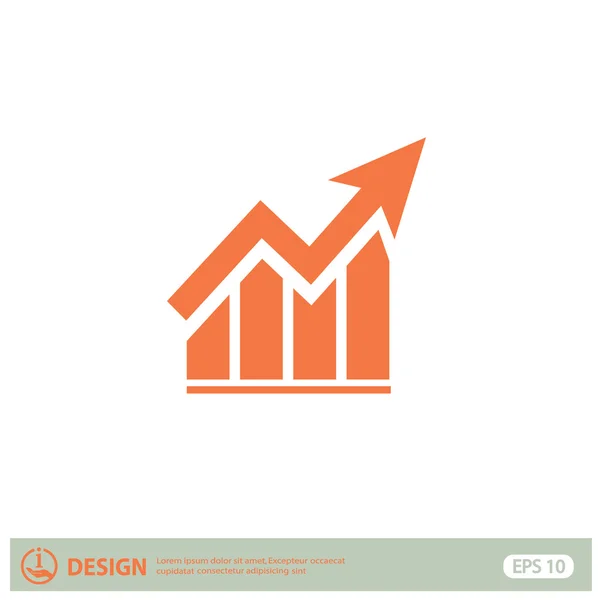 Pictografía de gráfico con flecha . — Archivo Imágenes Vectoriales