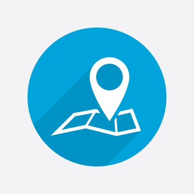 harita simgesi üzerinde toplu iğne