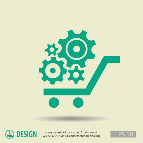 Pictograma do ícone de engrenagem —  Vetores de Stock