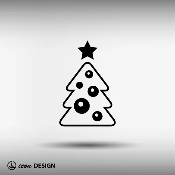 Pictograph of christmas tree — Stock Vector