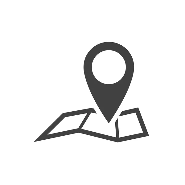 Pin en el icono del mapa — Vector de stock