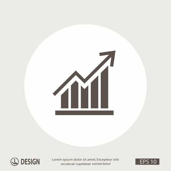 Pictograph Graph med pil — Stock vektor