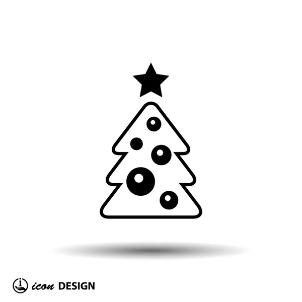 Pictograph van kerstboom — Stockvector