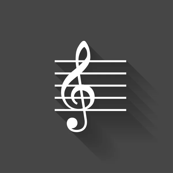 Піктограма музичного ключа — стоковий вектор