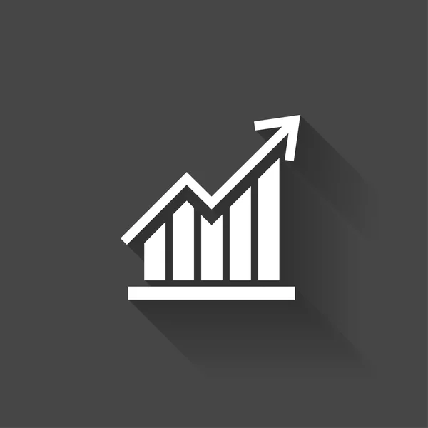 Pictograph Graph med pil — Stock vektor