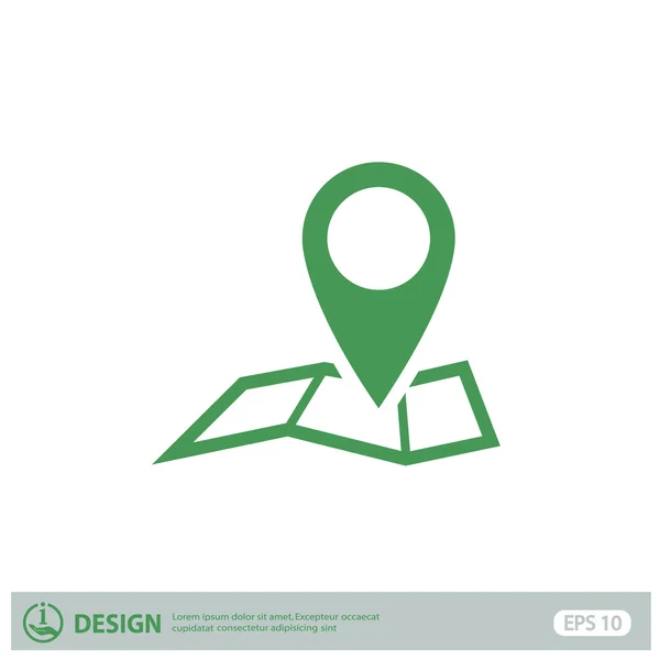 harita simgesi üzerinde toplu iğne