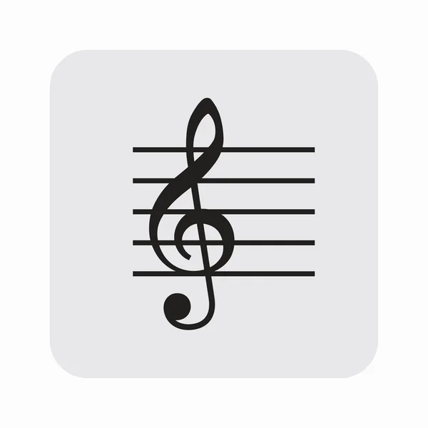 Pictogramme de la clé de musique — Image vectorielle