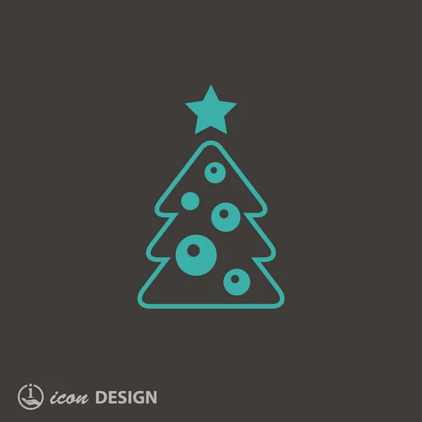 Pictograph van kerstboom — Stockvector