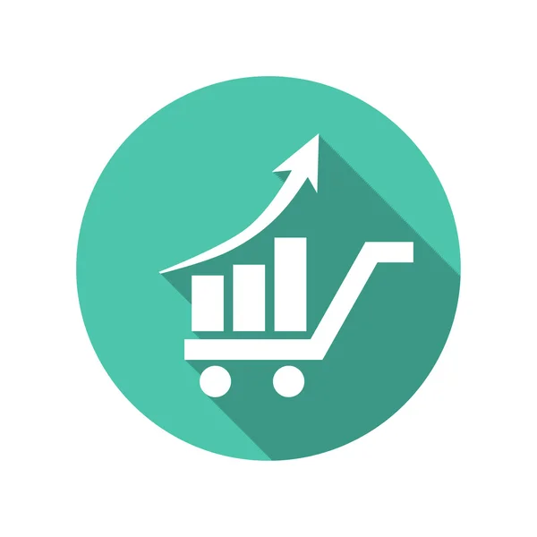 Pittogramma del grafico con freccia — Vettoriale Stock