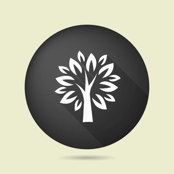 Pictografía de la silueta del árbol . — Vector de stock