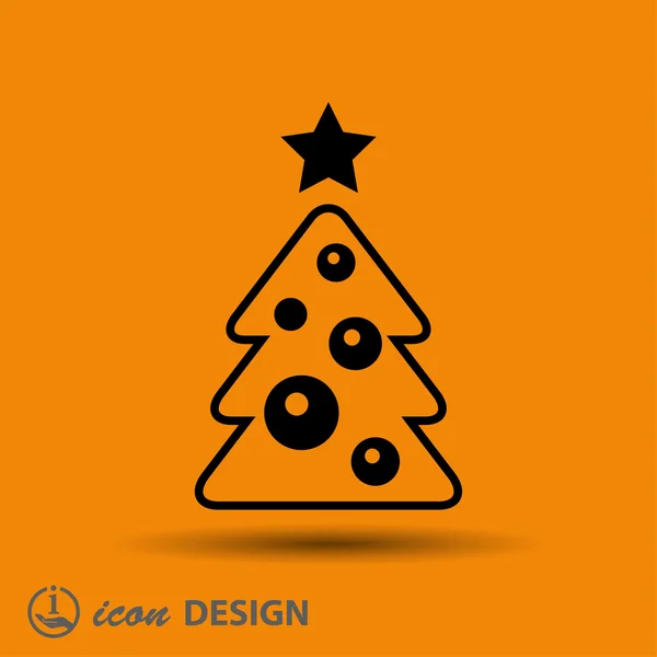 Pictograph van kerstboom — Stockvector