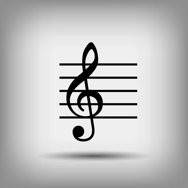 Піктограма музичного ключа — стоковий вектор