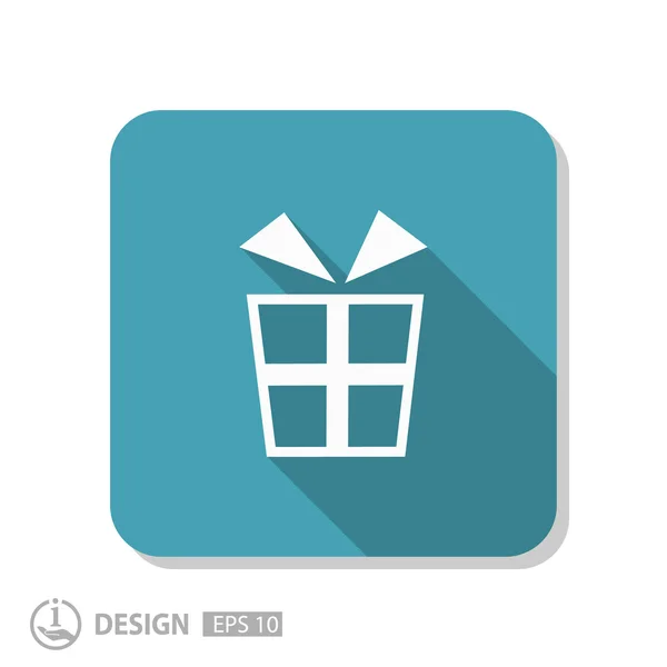 Pictogramme de l'icône cadeau — Image vectorielle