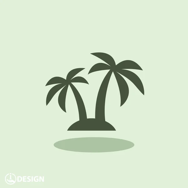 Pittogramma dell'isola con palme — Vettoriale Stock