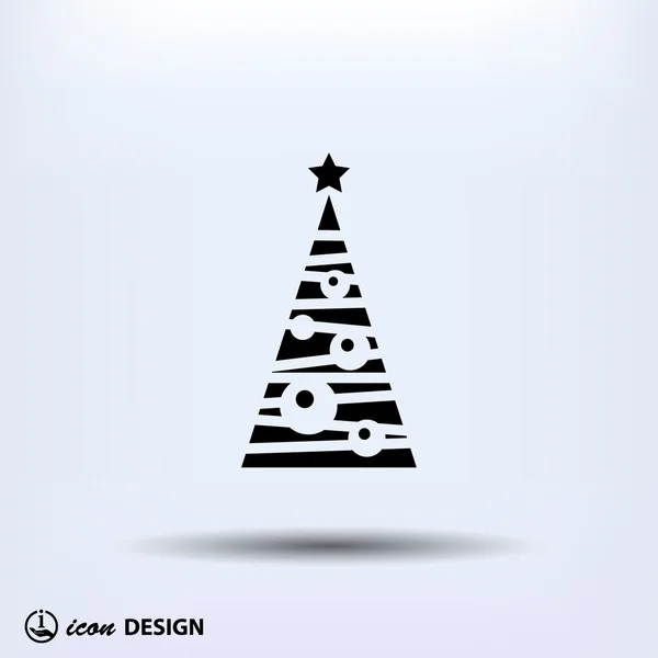 Pictograph van kerstboom — Stockvector