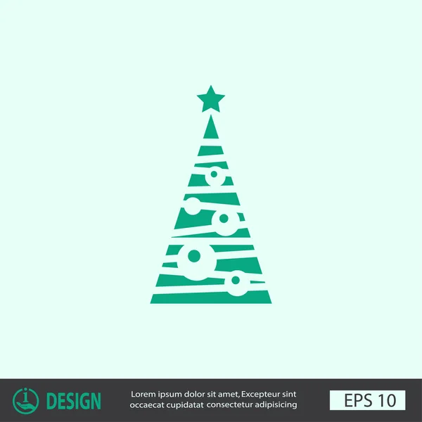 Pictografía del árbol de Navidad — Vector de stock