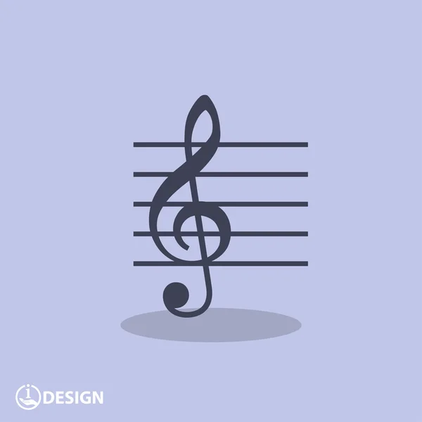 Pictograph of music key — Stock Vector