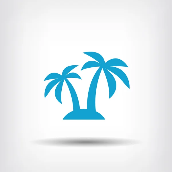 Pictografía de isla con palmeras — Archivo Imágenes Vectoriales
