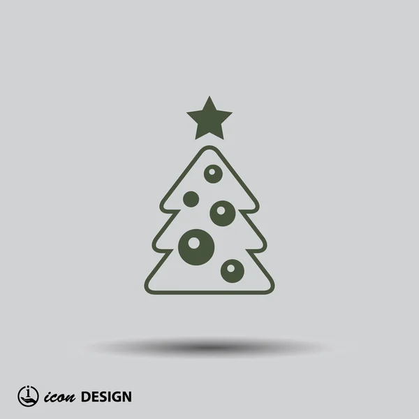 Pictograph van kerstboom — Stockvector