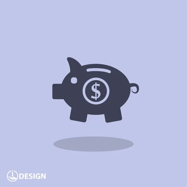 Pictograph van moneybox pictogram — Stockvector