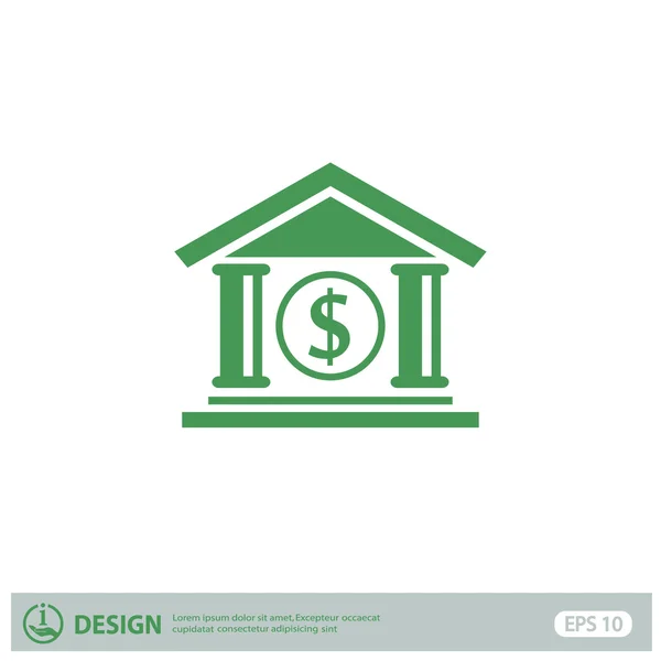 Pictograph of bank icon — Stock Vector