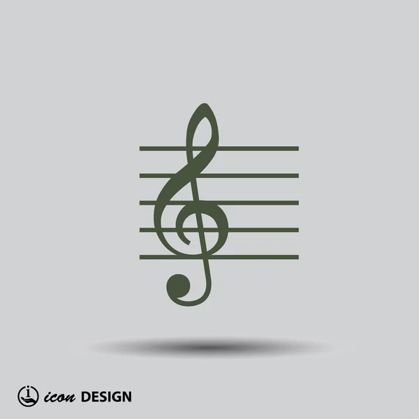 Pictografía de la clave musical — Vector de stock