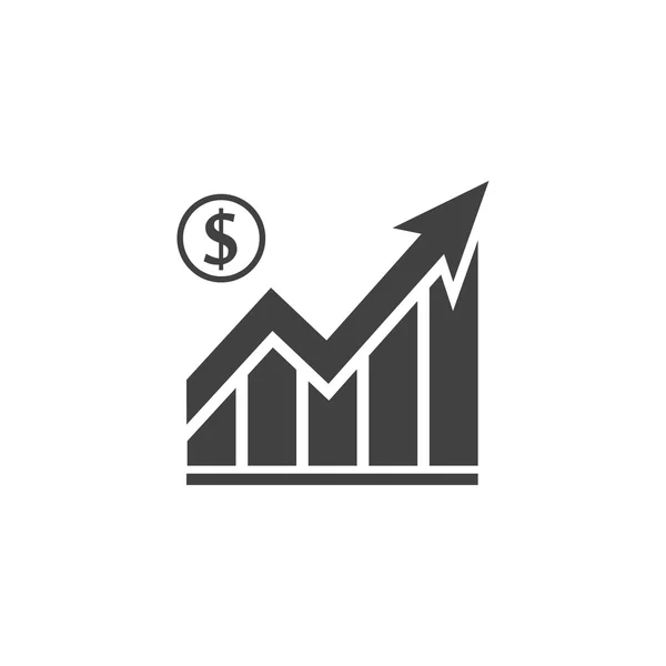 Piktogramm der Grafik mit Pfeil — Stockvektor