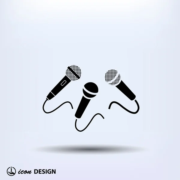 Three Microphones icon — Stock Vector