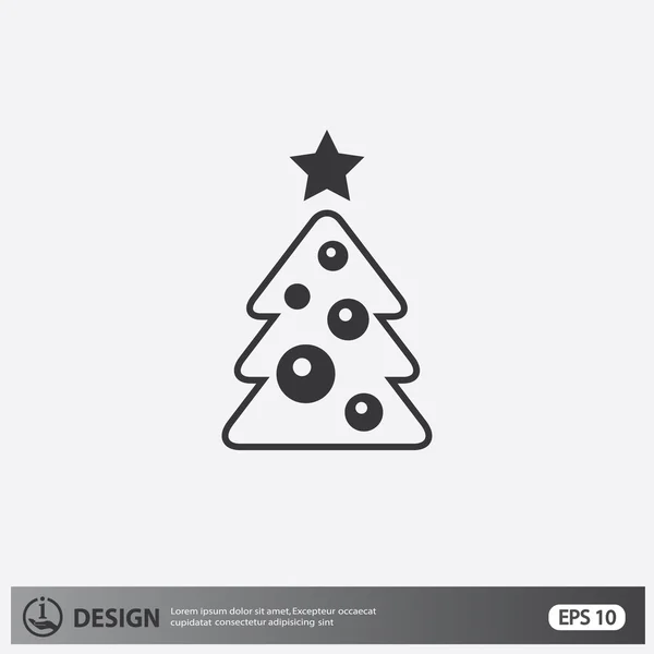 Pictograph van kerstboom — Stockvector